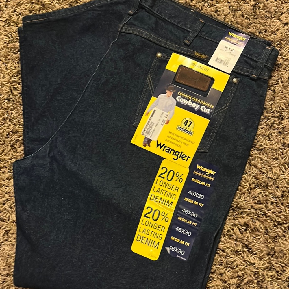 Wrangler Dark Regular Fit Mens Jeans